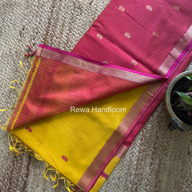Maheshwari Yellow Aami Butti Saree SBT00100