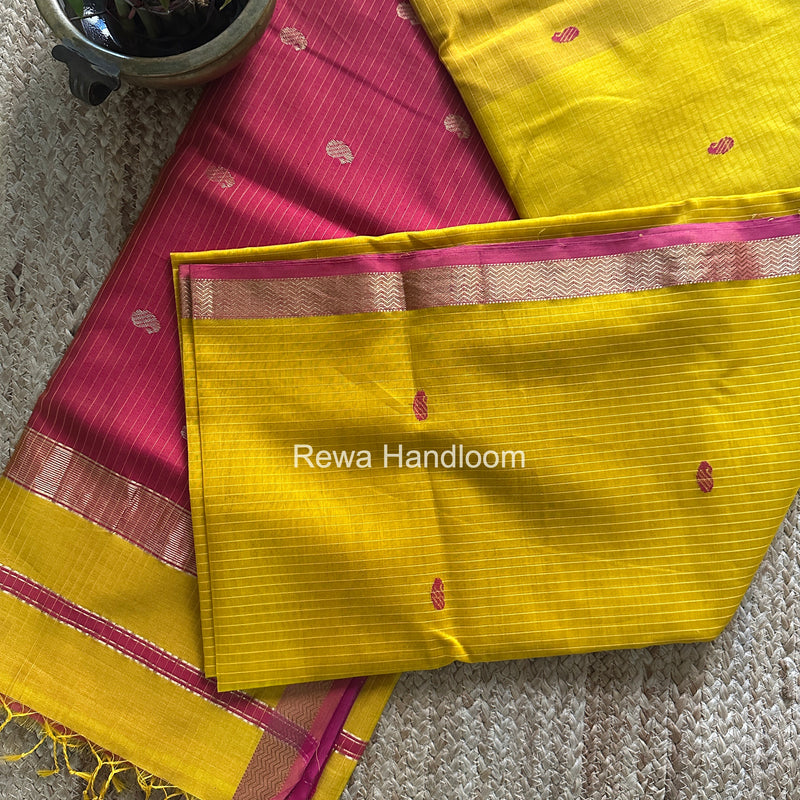 Maheshwari Yellow Aami Butti Saree SBT00100