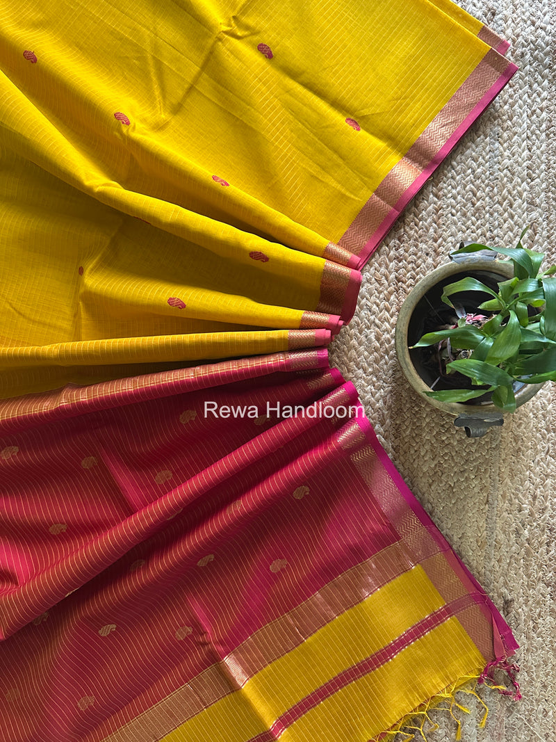 Maheshwari Yellow Aami Butti Saree SBT00100