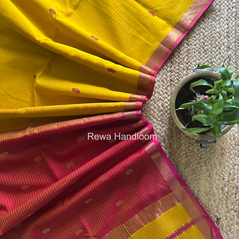 Maheshwari Yellow Aami Butti Saree SBT00100