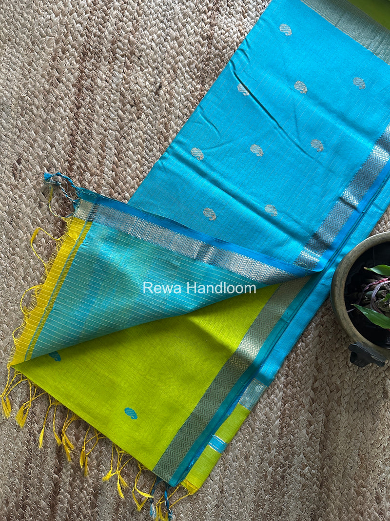 Maheshwari Parrot Green Aami Butti Saree SBT00101