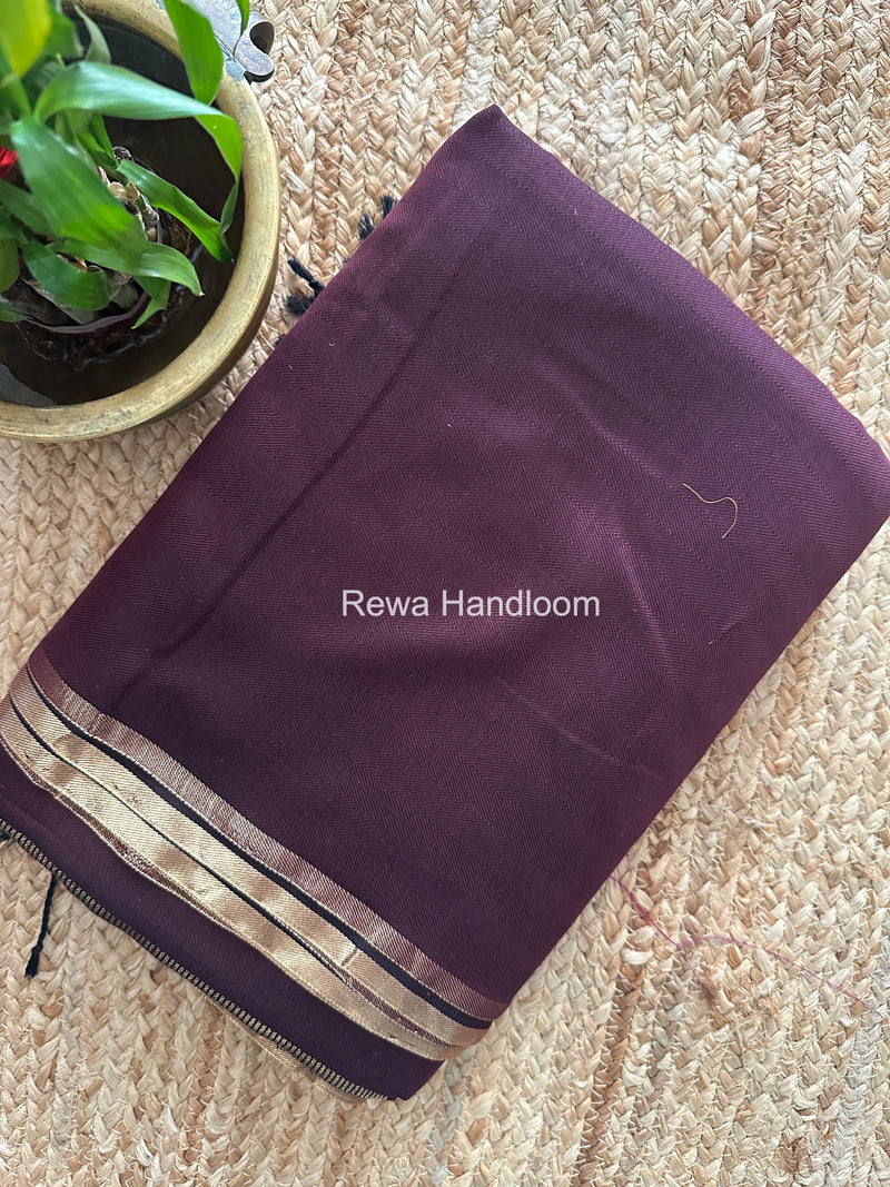 Exclusive Maheshwari Wine Four Paddle Weaving Saree FPS011