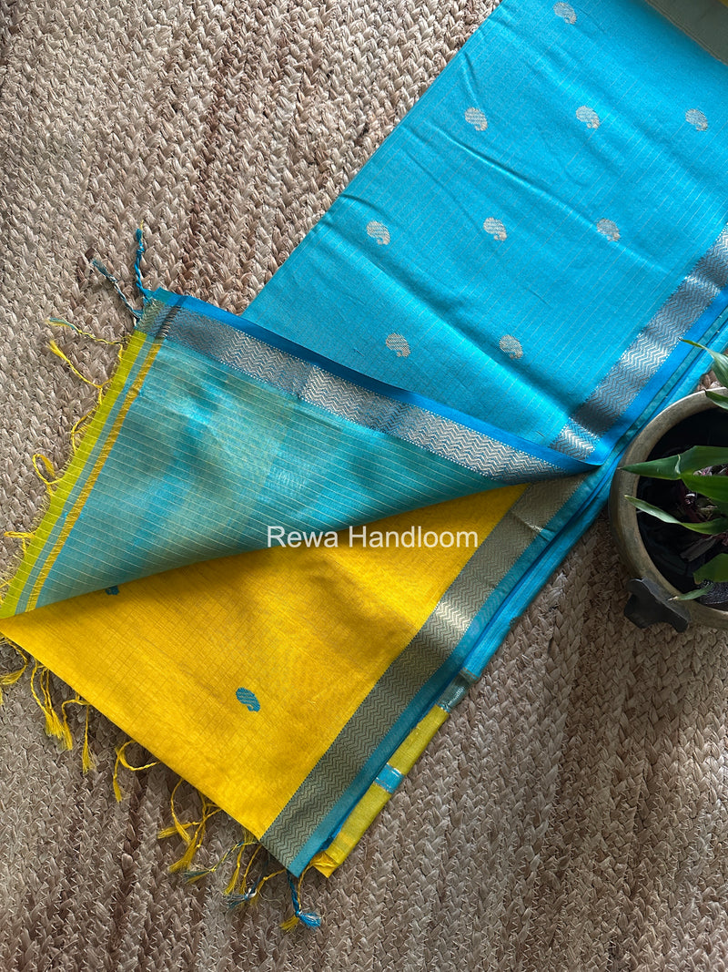 Maheshwari Yellow Aami Butti Saree SBT00102
