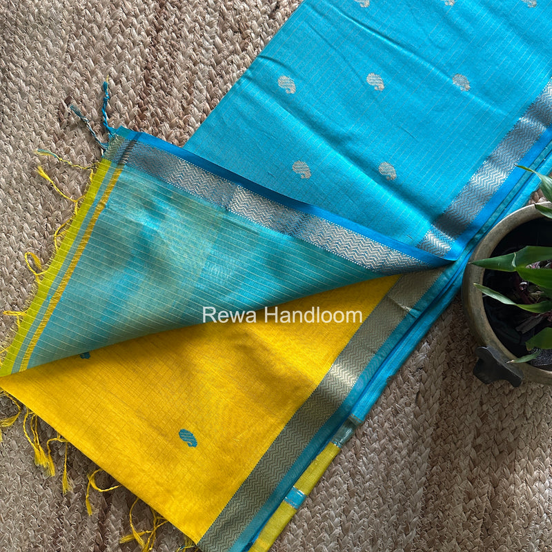 Maheshwari Yellow Aami Butti Saree SBT00102