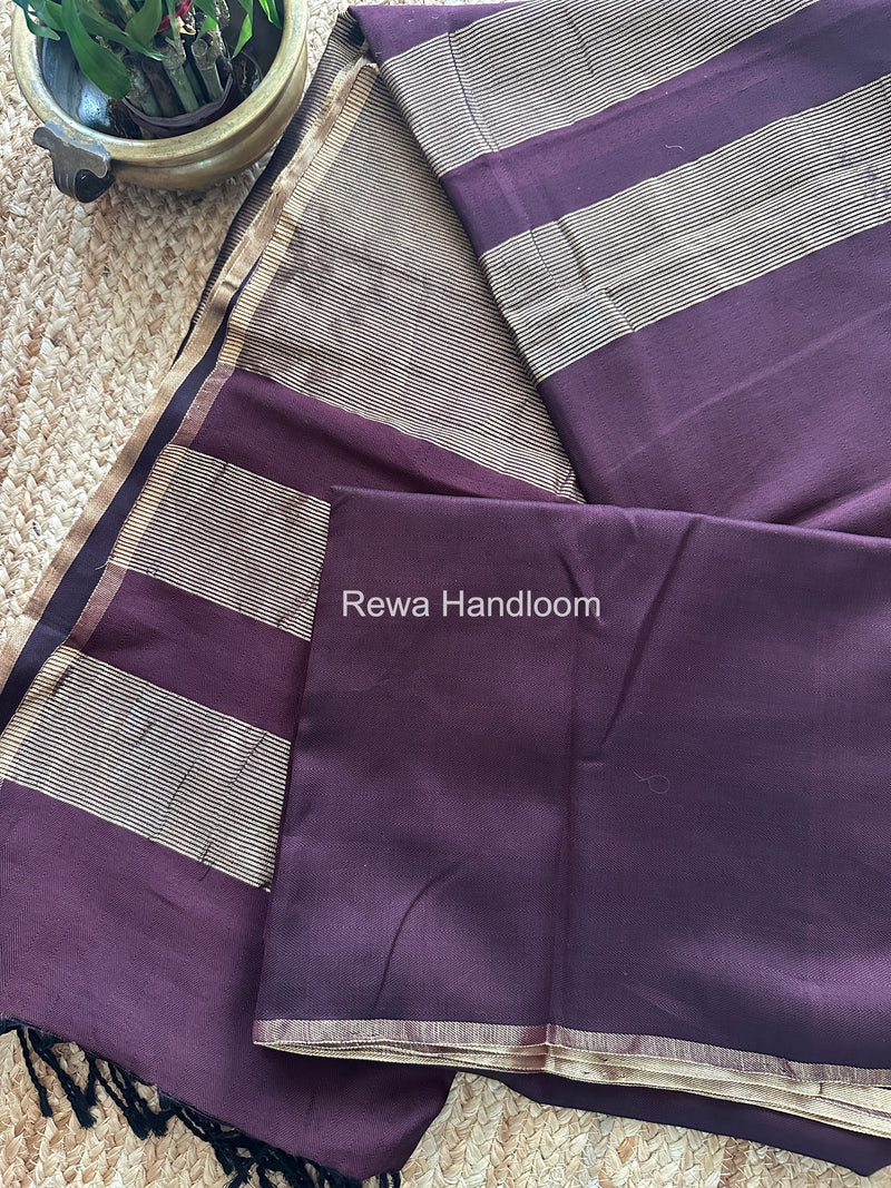 Exclusive Maheshwari Wine Four Paddle Weaving Saree FPS011