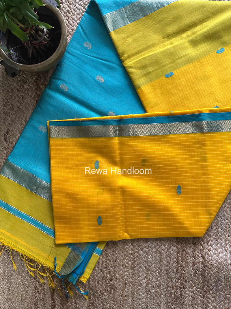 Maheshwari Yellow Aami Butti Saree SBT00102