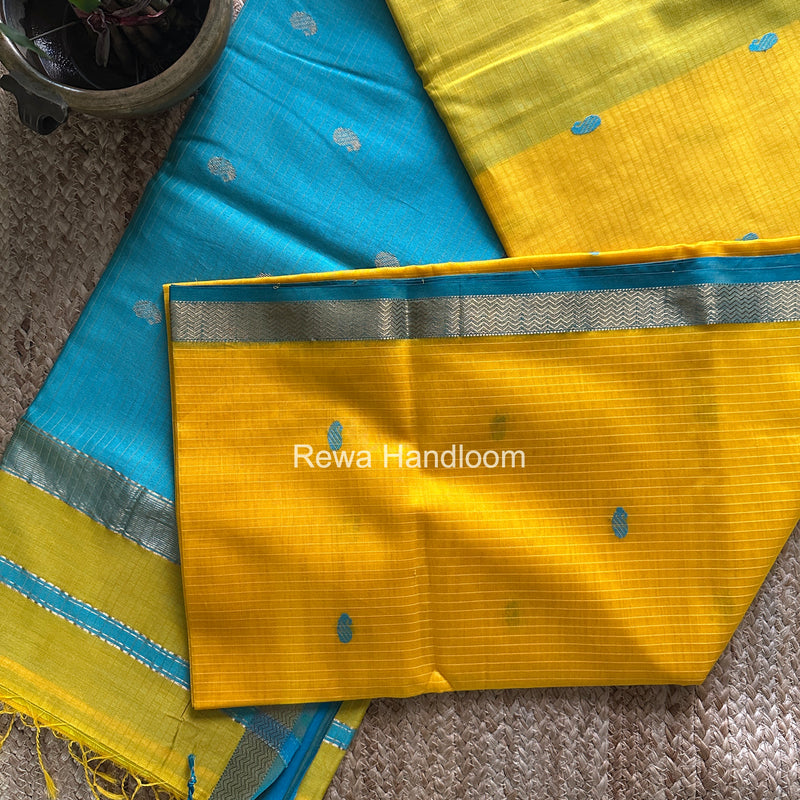 Maheshwari Yellow Aami Butti Saree SBT00102