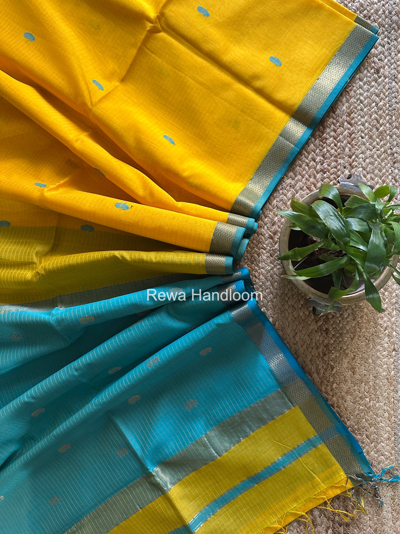 Maheshwari Yellow Aami Butti Saree SBT00102