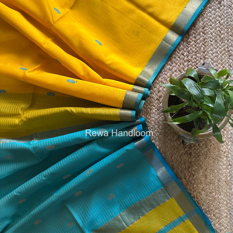 Maheshwari Yellow Aami Butti Saree SBT00102
