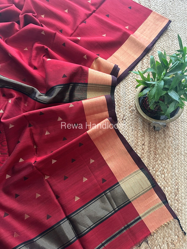  Zari Butti Maheshwari Saree