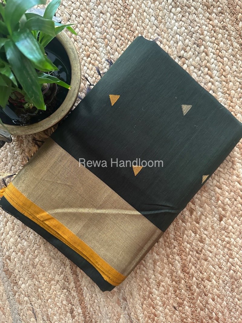  Green Zari Butti Maheshwari Saree SB0173