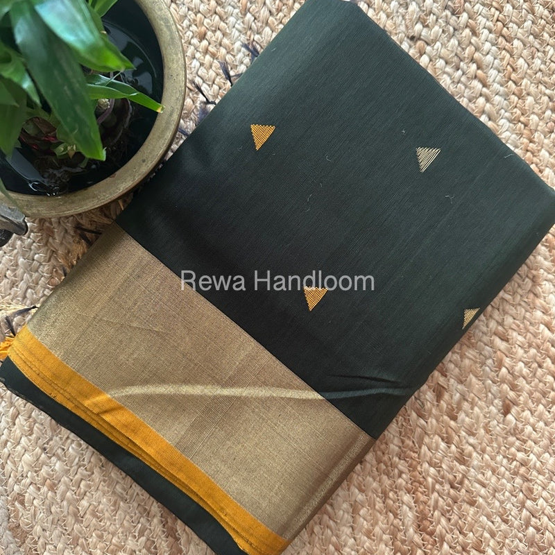  Green Zari Butti Maheshwari Saree SB0173