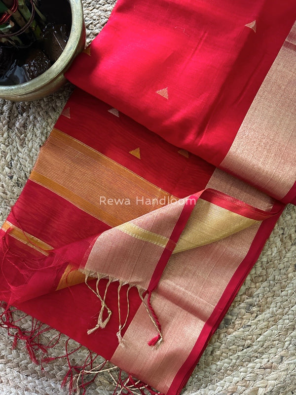  Zari Butti Maheshwari Saree