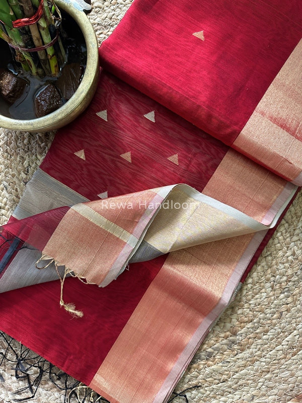  Zari Butti Maheshwari Saree