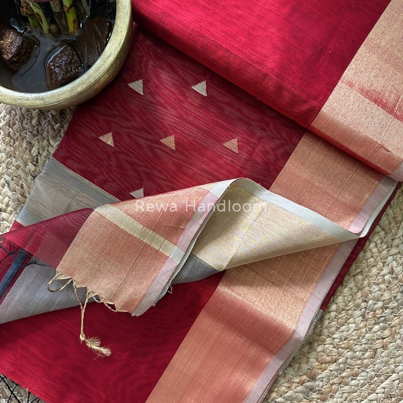  Zari Butti Maheshwari Saree