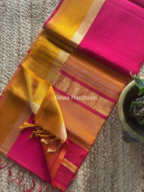 Maheshwari Resham Thread Border Saree