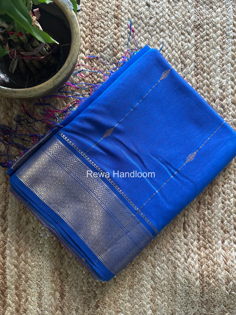 Maheshwari Blue Shaded Butti Saree SBBS037