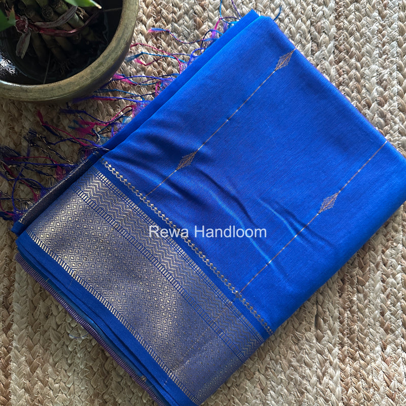 Maheshwari Blue Shaded Butti Saree SBBS037