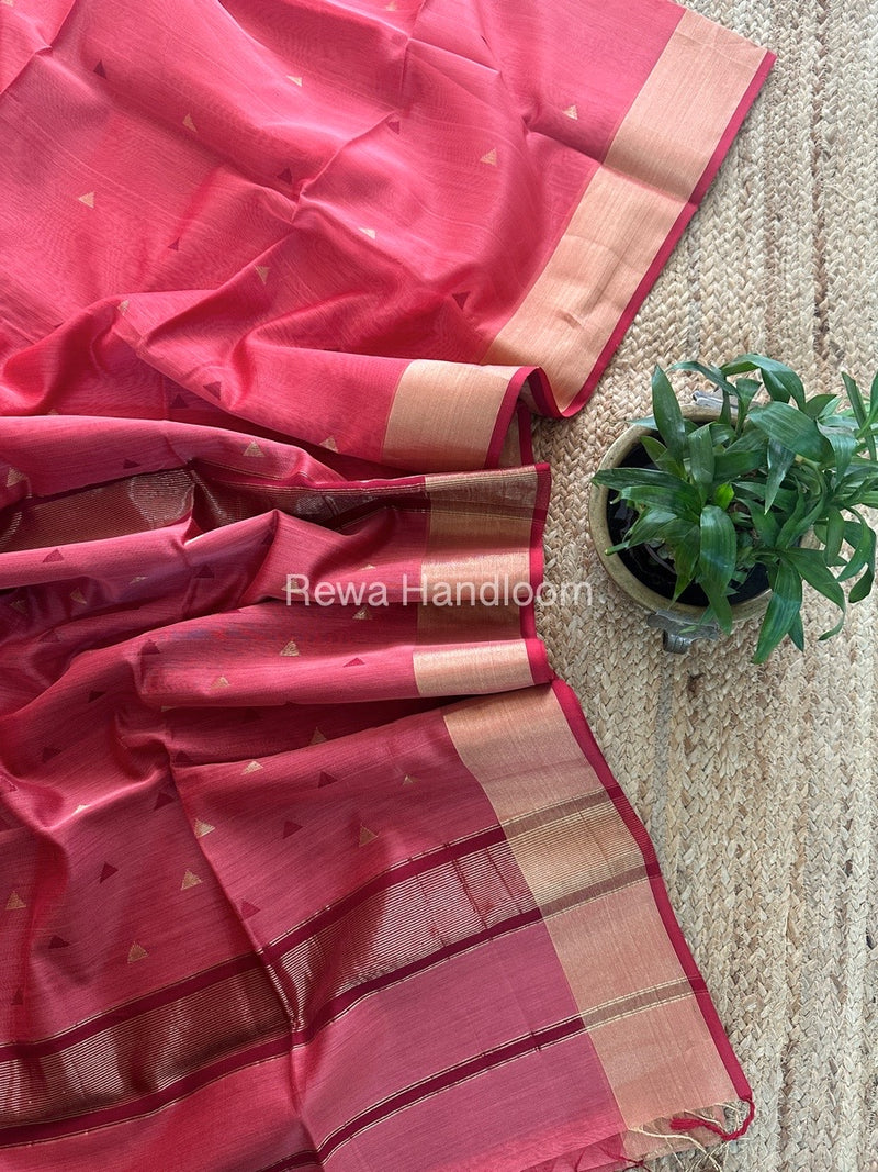  Zari Butti Maheshwari Saree
