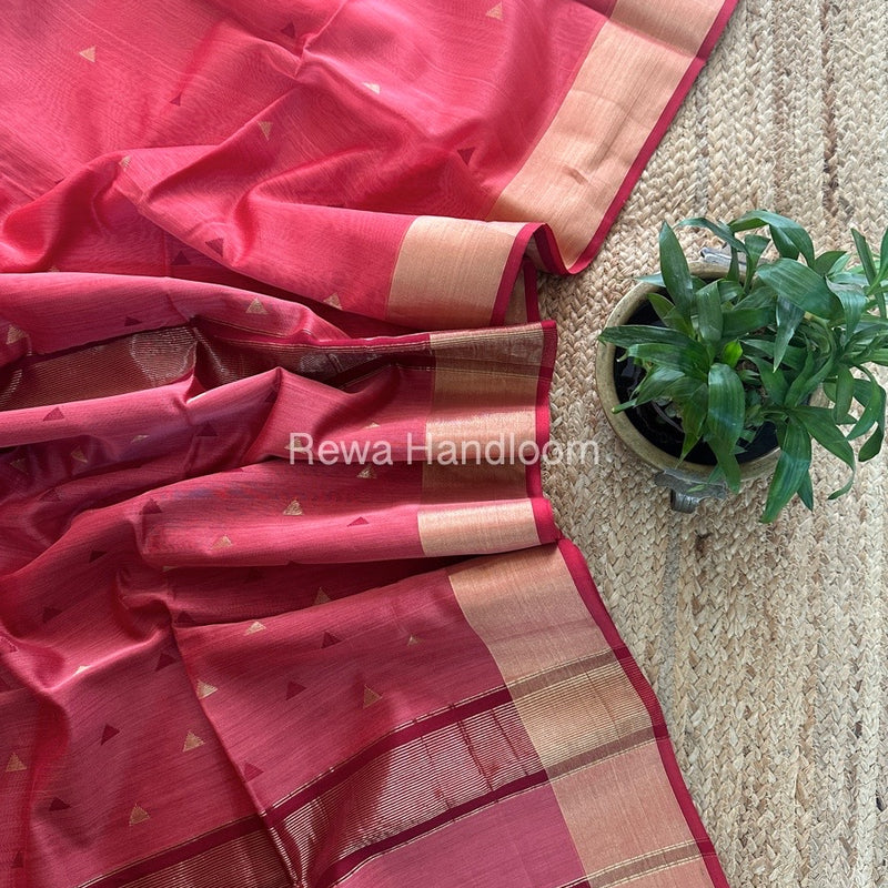  Zari Butti Maheshwari Saree