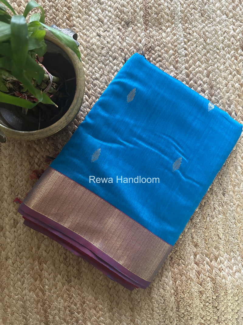 Maheshwari Morpankhi Flower Butti Saree PTB0174