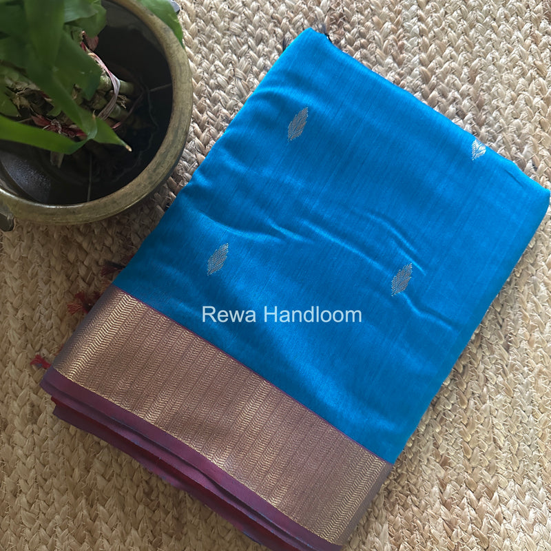 Maheshwari Morpankhi Flower Butti Saree PTB0174