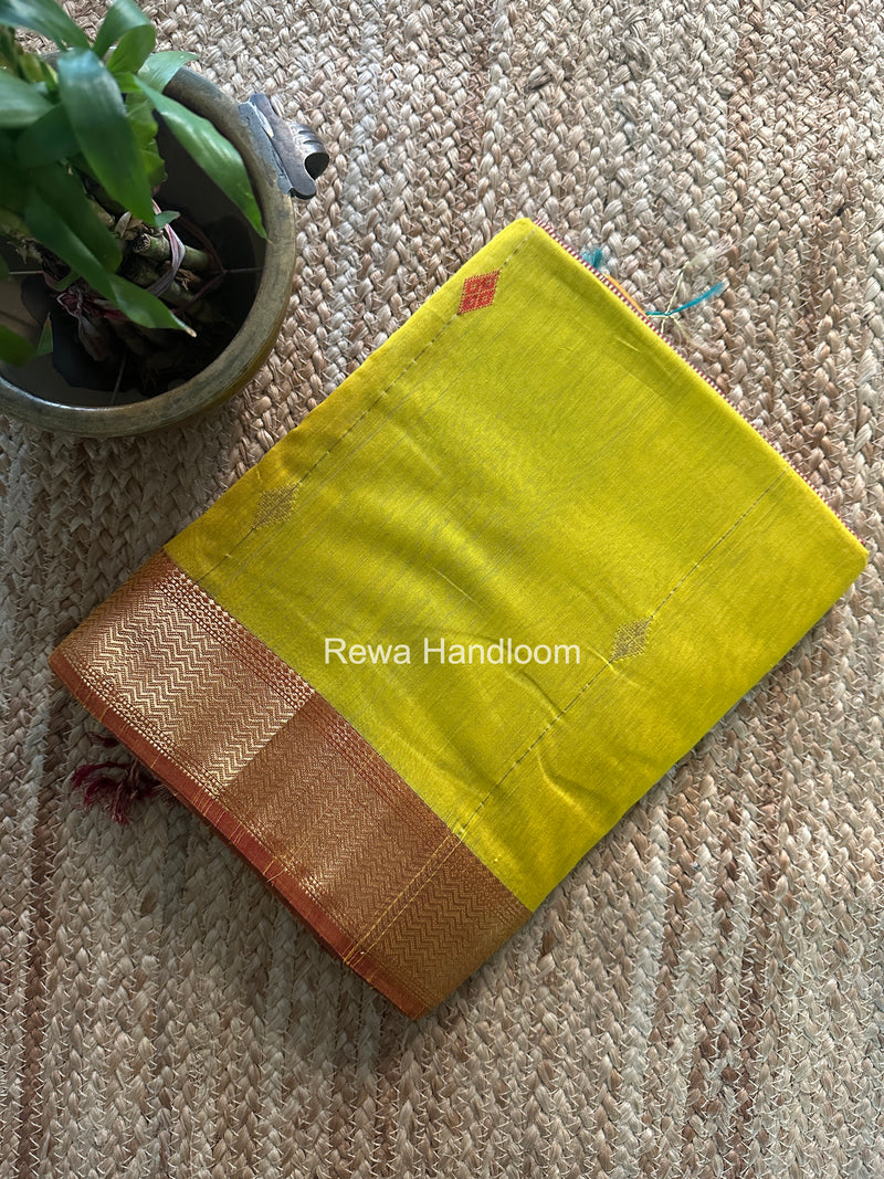 Maheshwari Yellow Shaded Butti Saree SBBS044