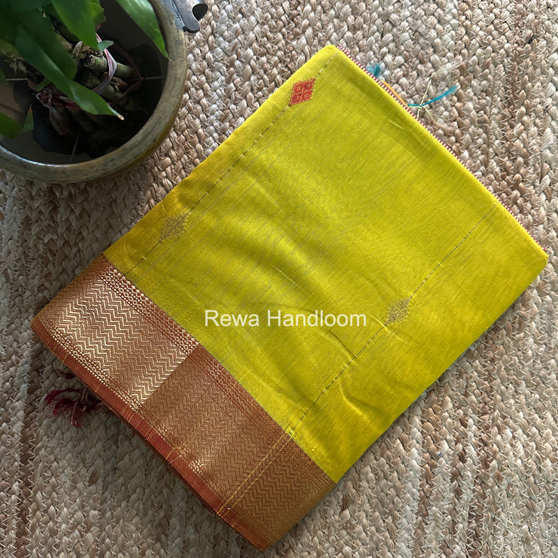 Maheshwari Yellow Shaded Butti Saree SBBS044