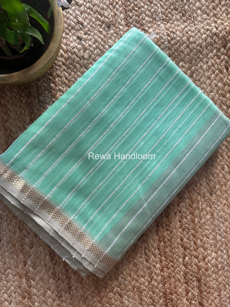 Maheshwari Pista Gichha Thread Lining Saree GTLS057