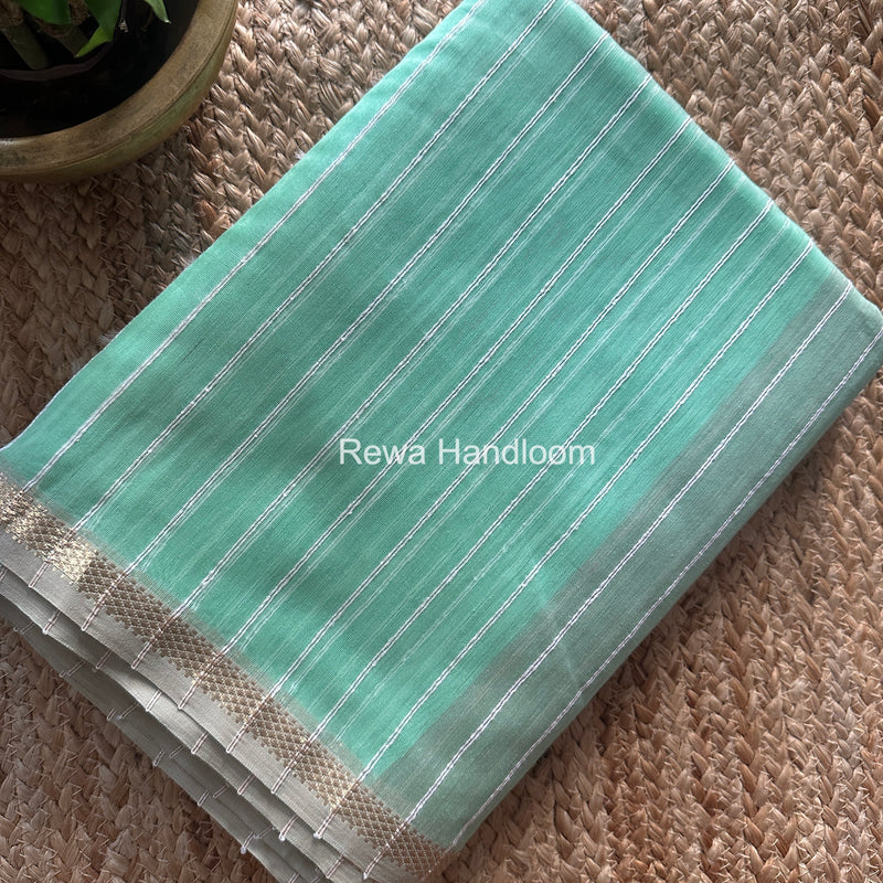 Maheshwari Pista Gichha Thread Lining Saree GTLS057