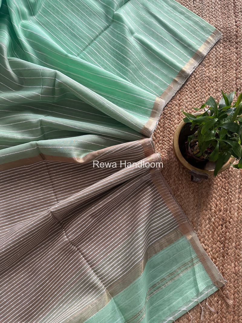 Maheshwari Pista Gichha Thread Lining Saree GTLS057