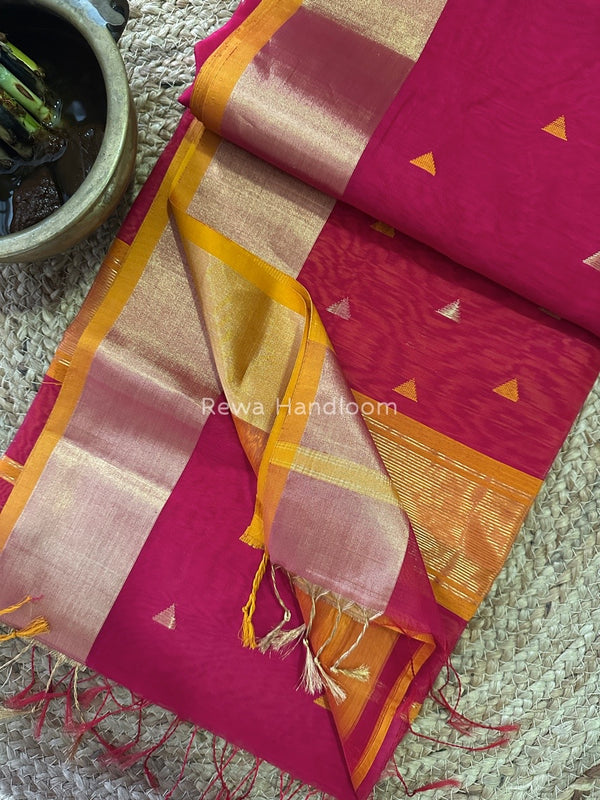  Zari Butti Maheshwari Saree