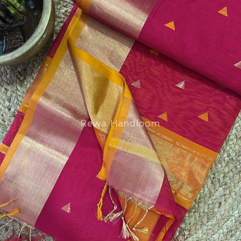  Zari Butti Maheshwari Saree