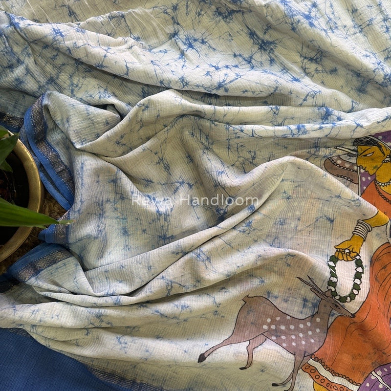 Maheshwari Hand painted Dupatta