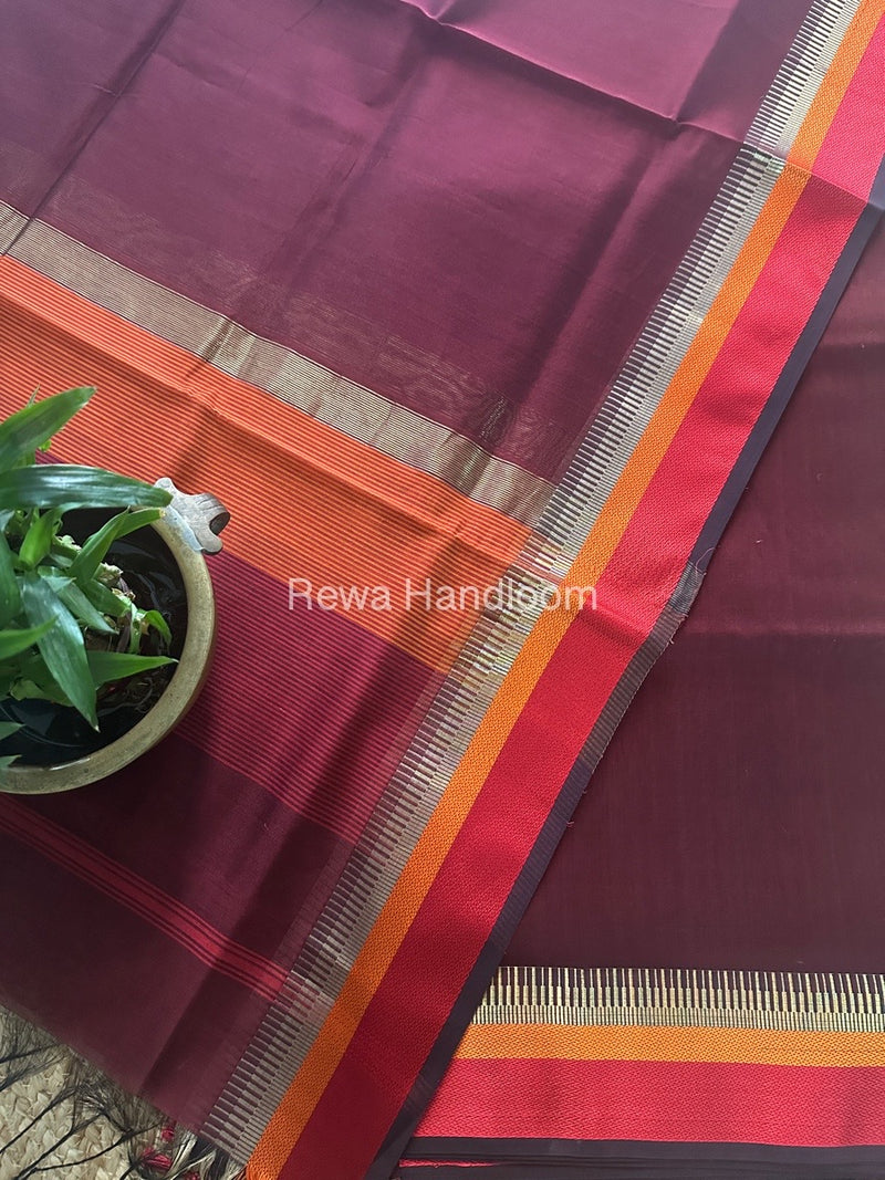 Maheshwari Maroon Multicolour Dress Material RTP065