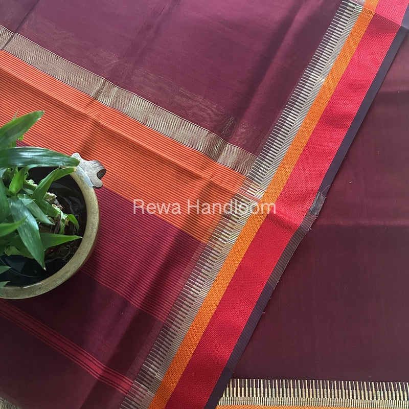 Maheshwari Maroon Multicolour Dress Material RTP065