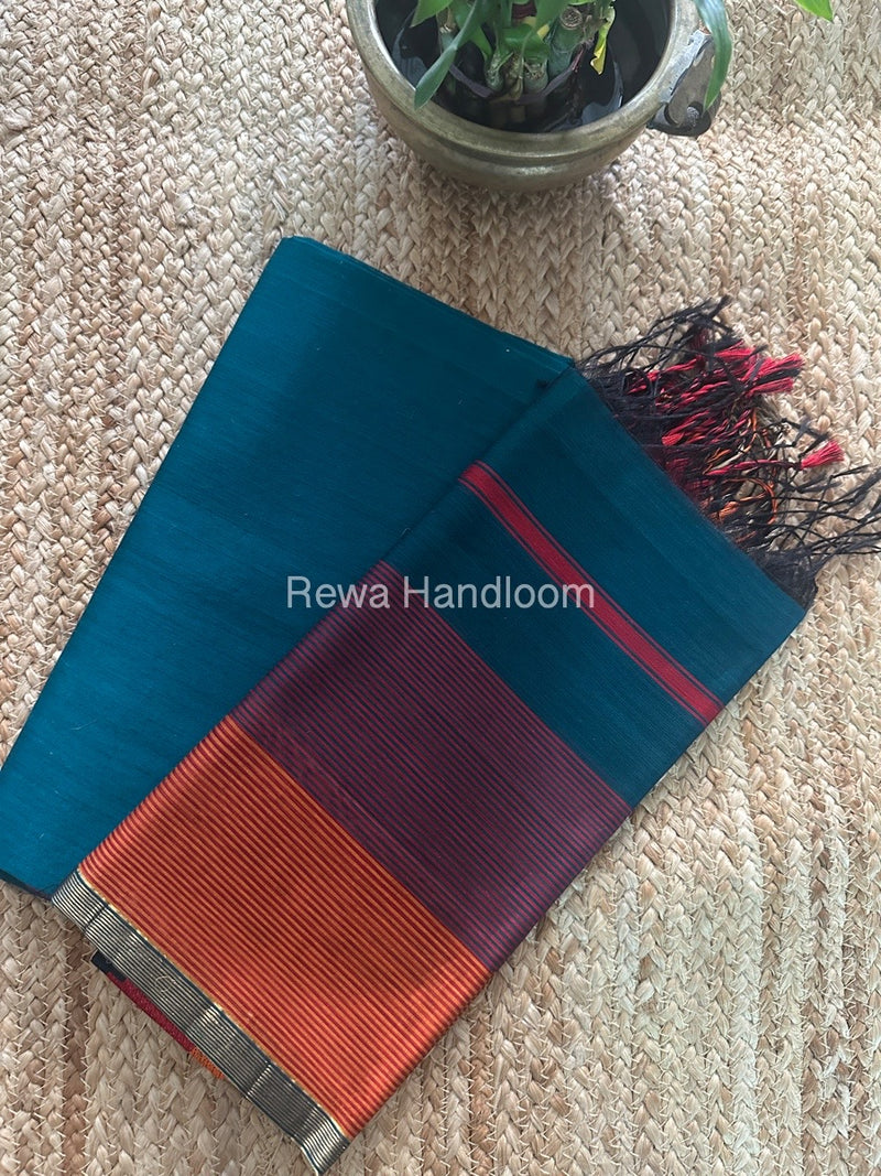 Maheshwari Rama Green Multicolour Dress Material RTP055