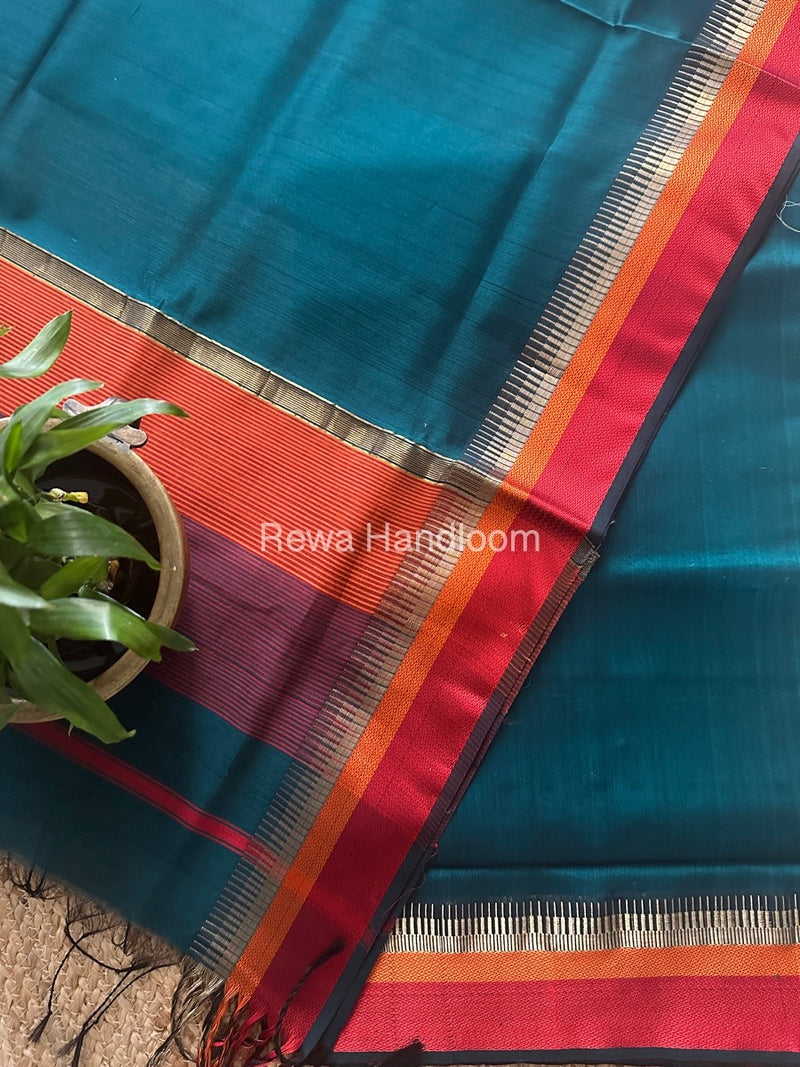 Maheshwari Rama Green Multicolour Dress Material RTP055