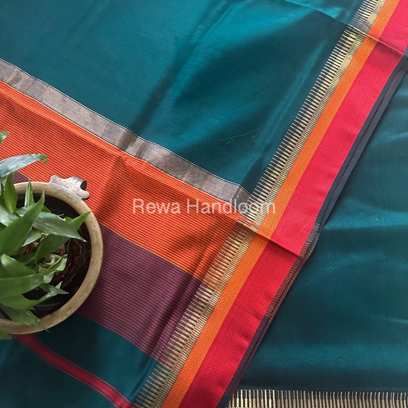 Maheshwari Rama Green Multicolour Dress Material RTP064