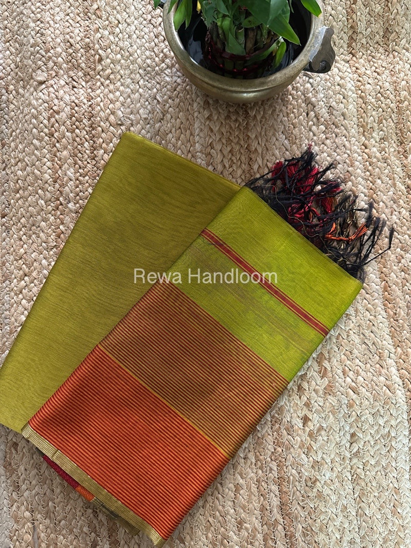 Maheshwari Mehendi Green Multicolour Dress Material RTP057