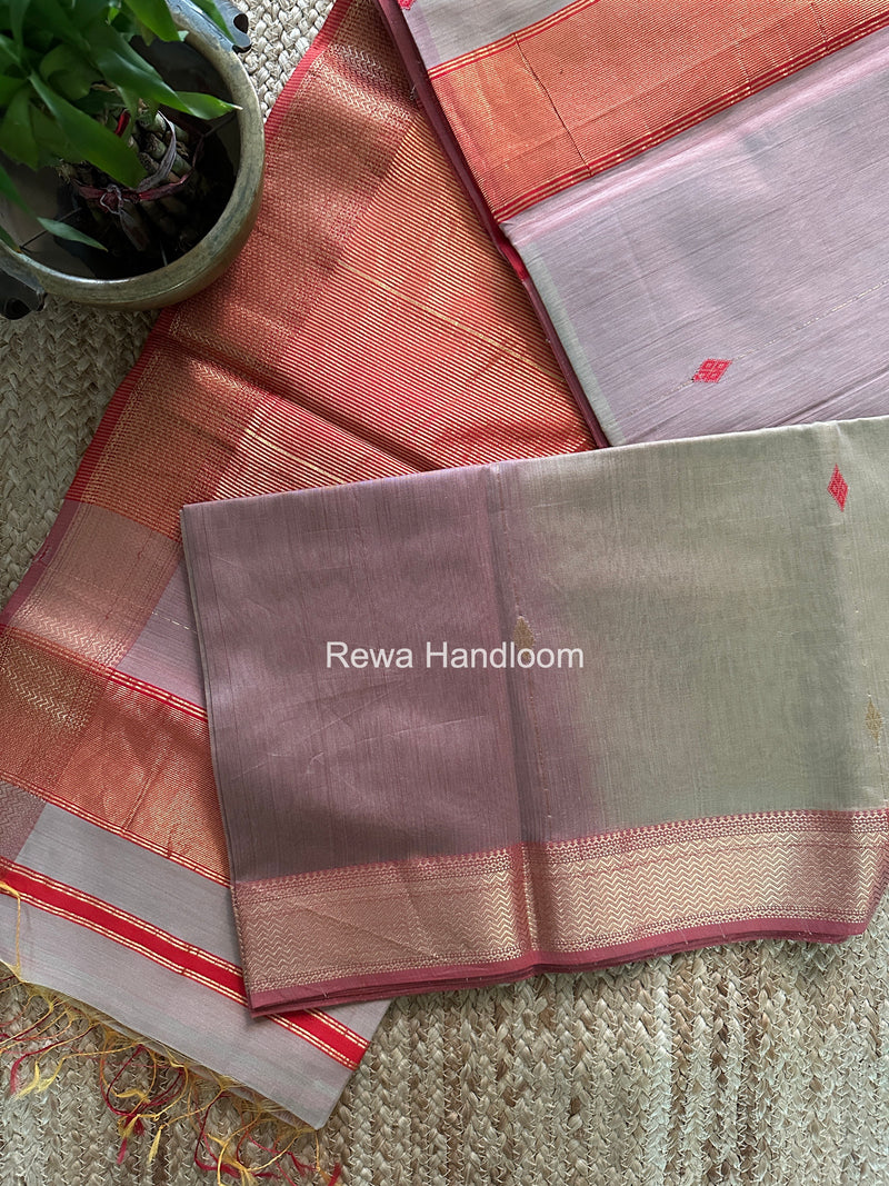 Maheshwari Beige Shaded Butti Saree SBBS040