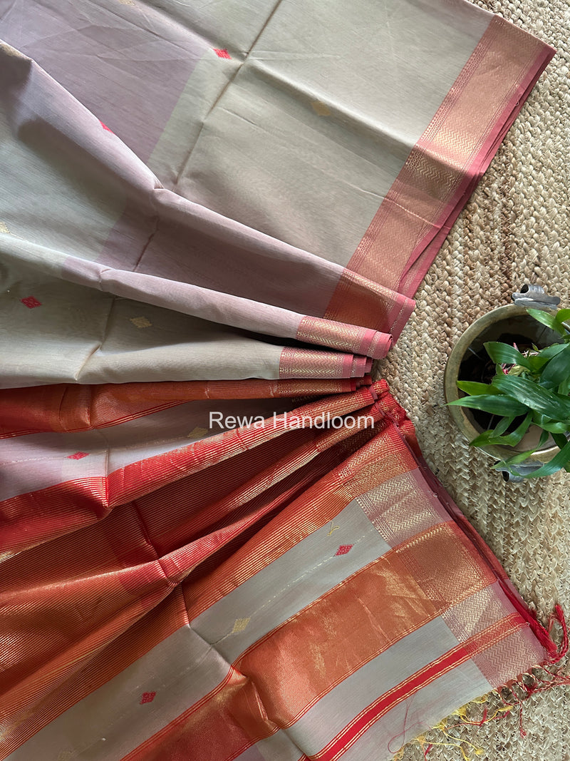 Maheshwari Beige Shaded Butti Saree SBBS040