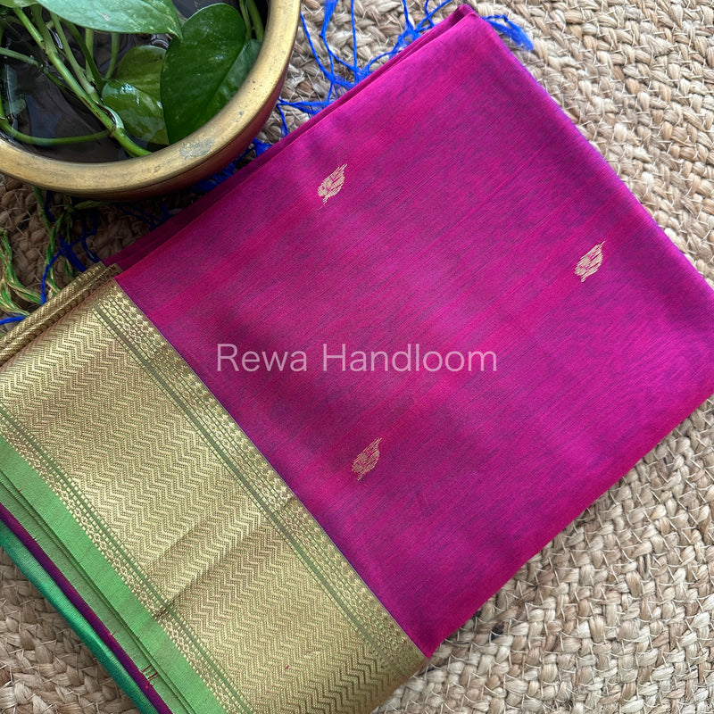  Butta Pallu Zari Border Saree ~ Maheshwari Saree
