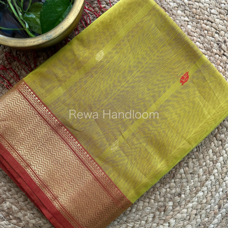  Butta Pallu Zari Border Saree ~ Maheshwari Saree