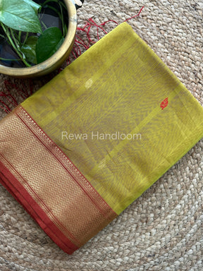  Butta Pallu Zari Border Saree ~ Maheshwari Saree