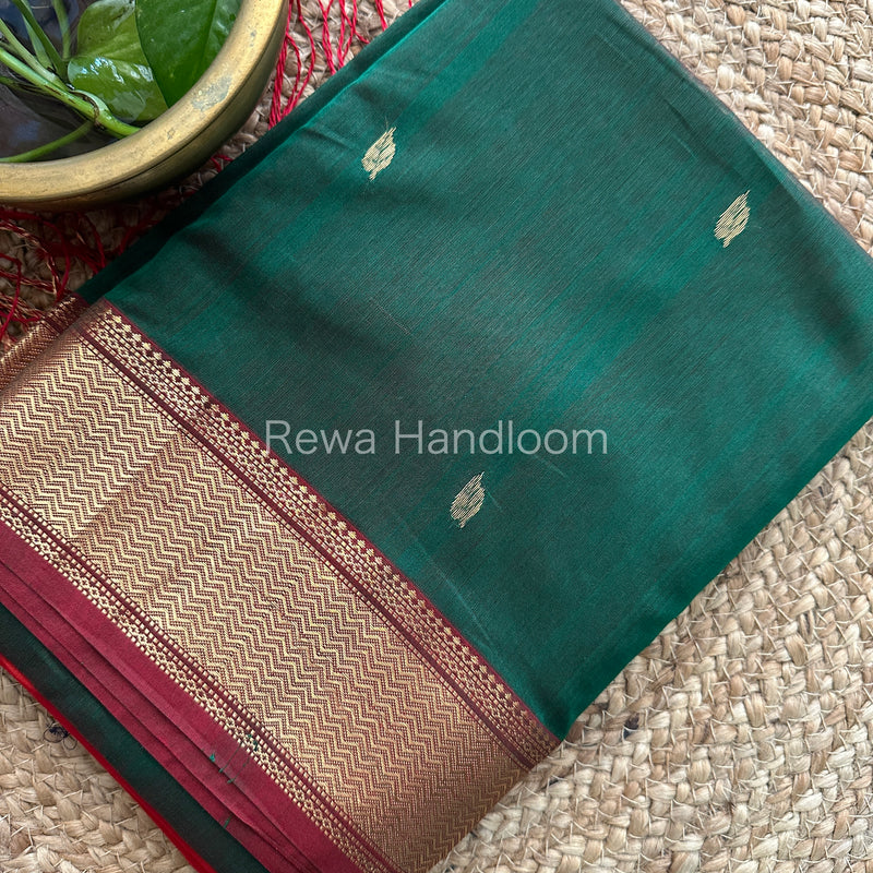  Butta Pallu Zari Border Saree ~ Maheshwari Saree