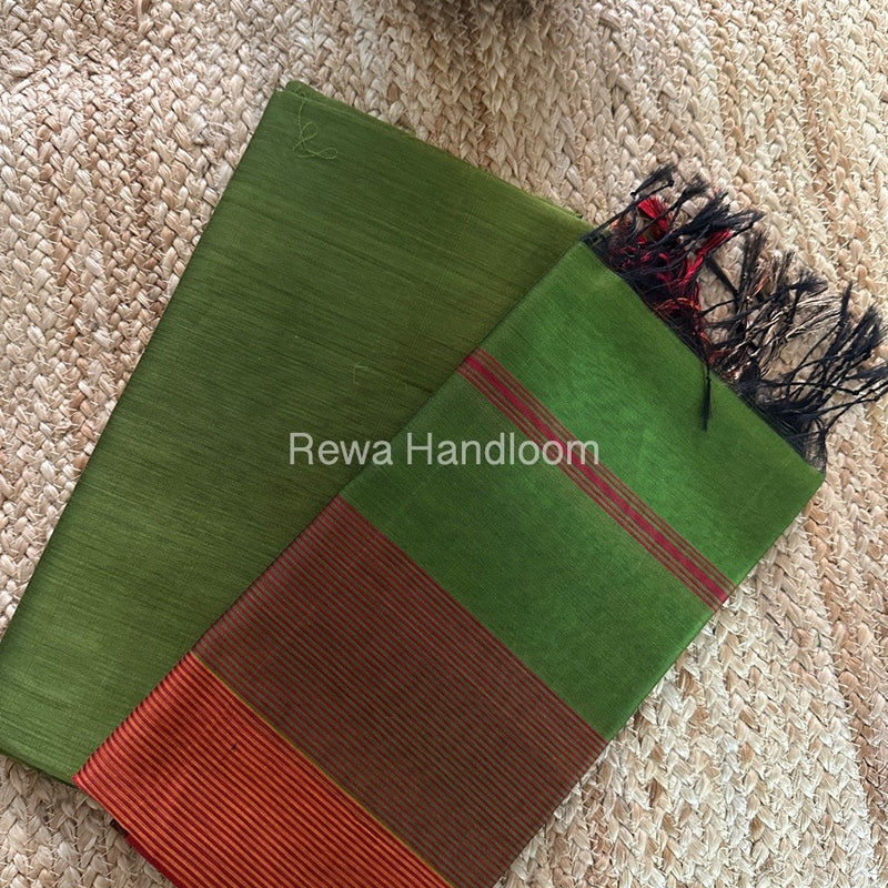 Maheshwari Chutney Green Multicolour Dress Material RTP061