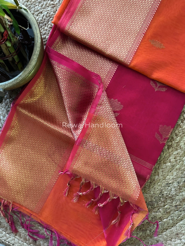  Butta Zari Border Maheshwari Saree