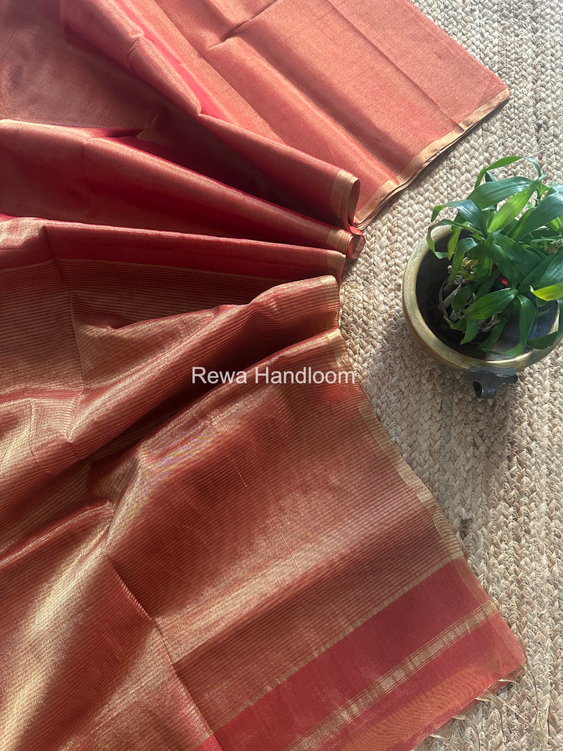 Maheshwari Maroon Tissue Saree TS040