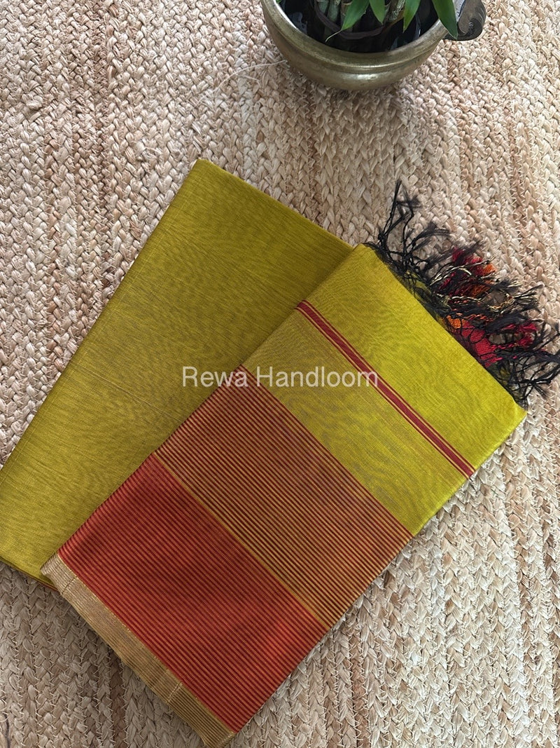 Maheshwari Golden Yellow Multicolour Dress Material RTP062